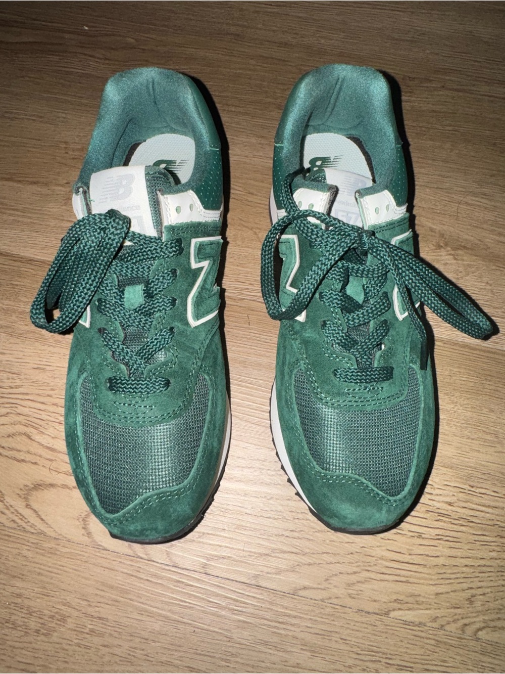 New Balance Kids 574 Forest Green Lace-Up Sneakers - Picture 4 of 5